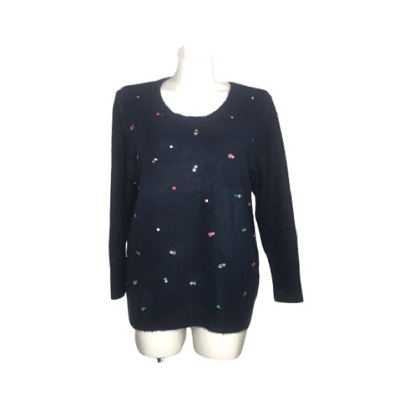 NEW!! Retrology NAVY BLUE sweater with b… - Picture 2 of 4